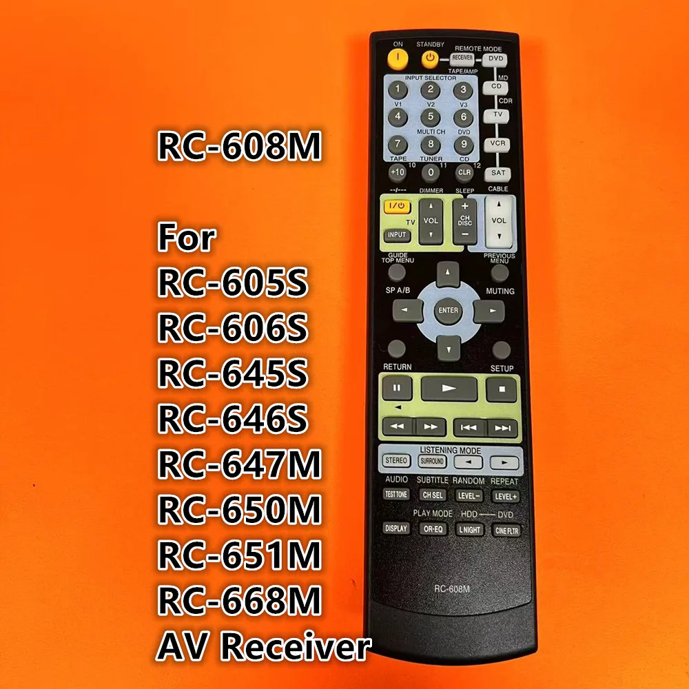 Replacement Remote Control For Onkyo RC-608M RC-605S RC-606S RC-645S RC-646S  RC-647M RC-650M RC-651M RC-668M AV Receiver