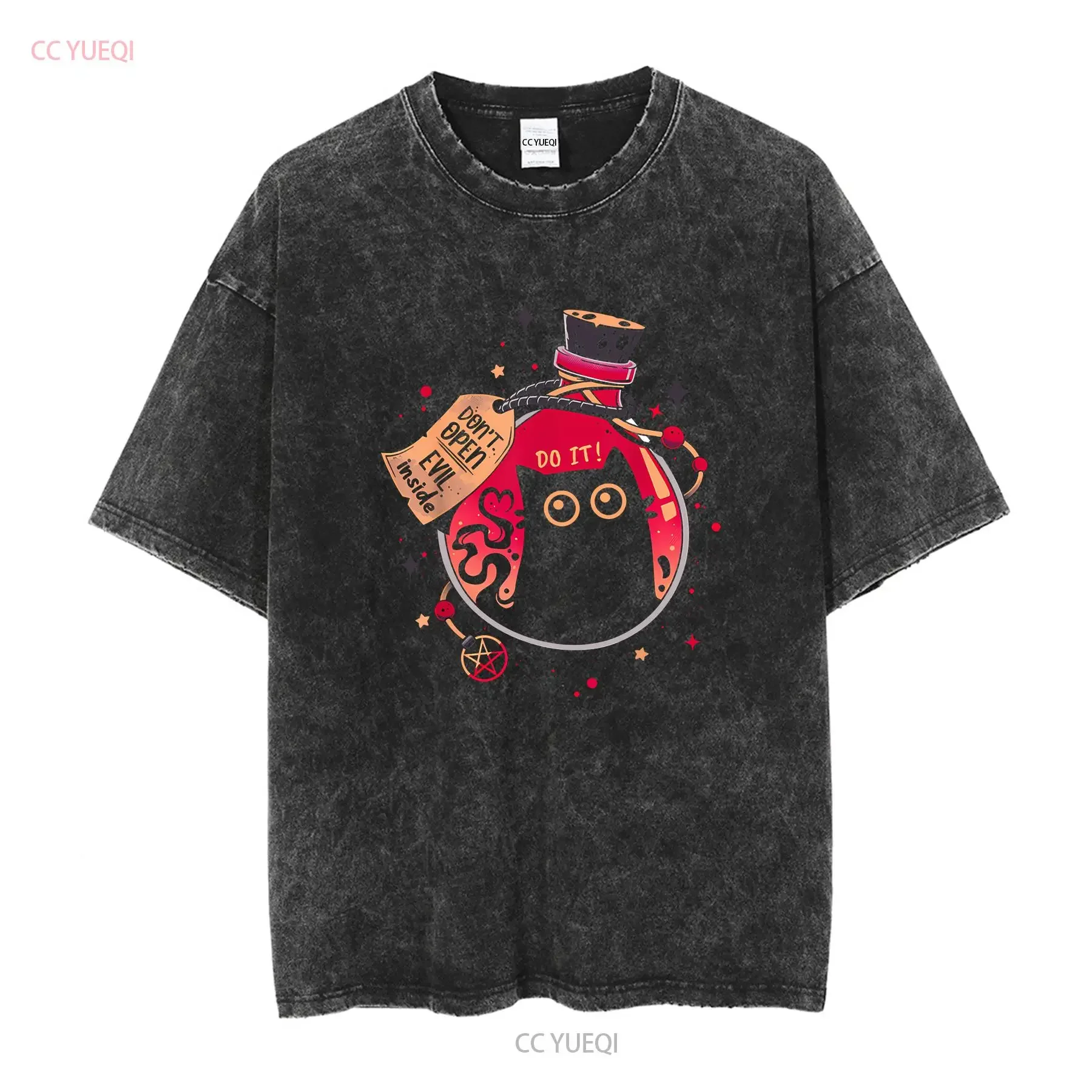 Don T Open Evil Inside Shirt Bottled Menace vintage Washed designer clothes graphic streetwear Unisex Versatile Stylish