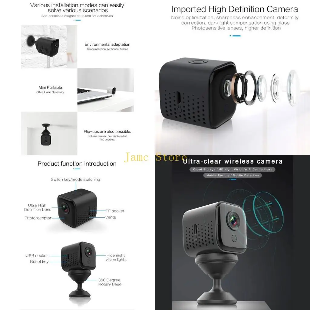 

LX0B портативный мини-монитор высокого разрешения 1080P, может IP-камера, облачное хранилище, Wi-Fi, монитор безопасности, к