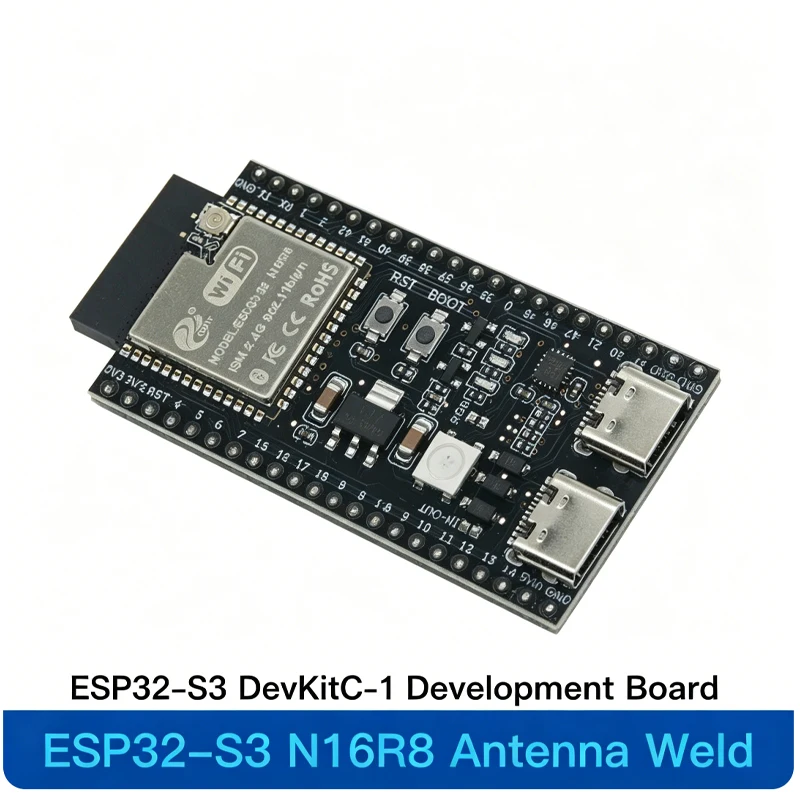 ESP32-S3 DevKitC-1 Development Board N8R2/N16R8 44Pin Type-C MCU Core Board with IPEX Antenna 2.4G WiFi BT Expansion Adapter Kit