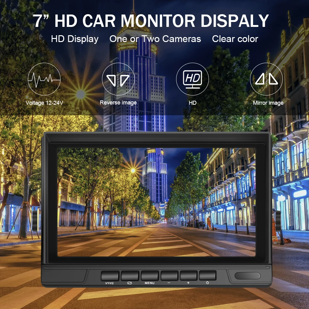 7inch WIFI Truck Monitor Display wireless 1camera/2camera reversing Camera screen for car monitor for auto Truck RV