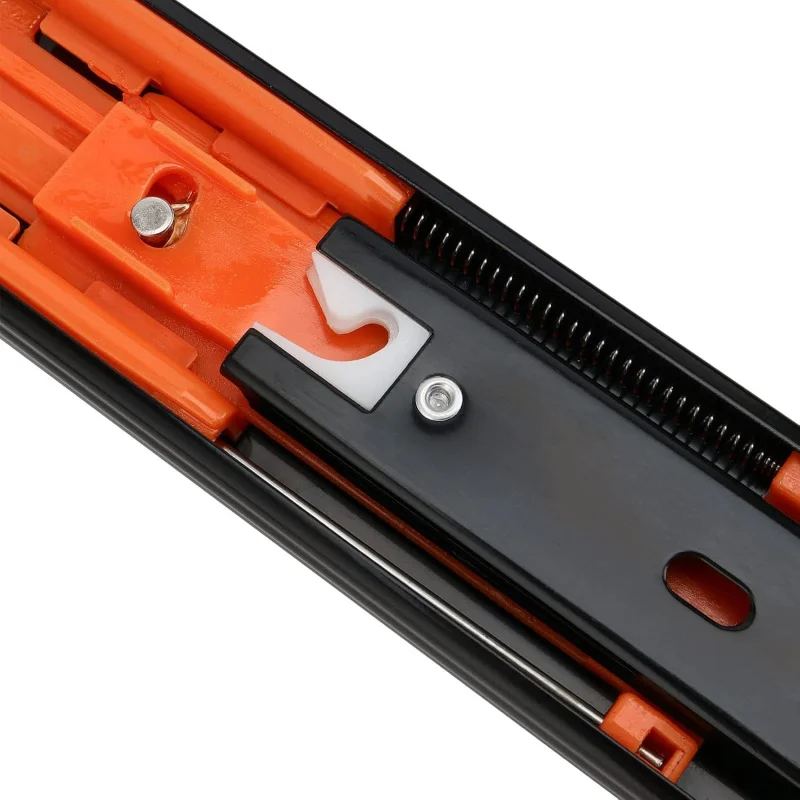 ‌2-Pack Metal Buffer Sliding Rails for Drawers‌: 12-20 Inch, 45mm Wide Three-Section Mute Design Furniture Hardware Fittings