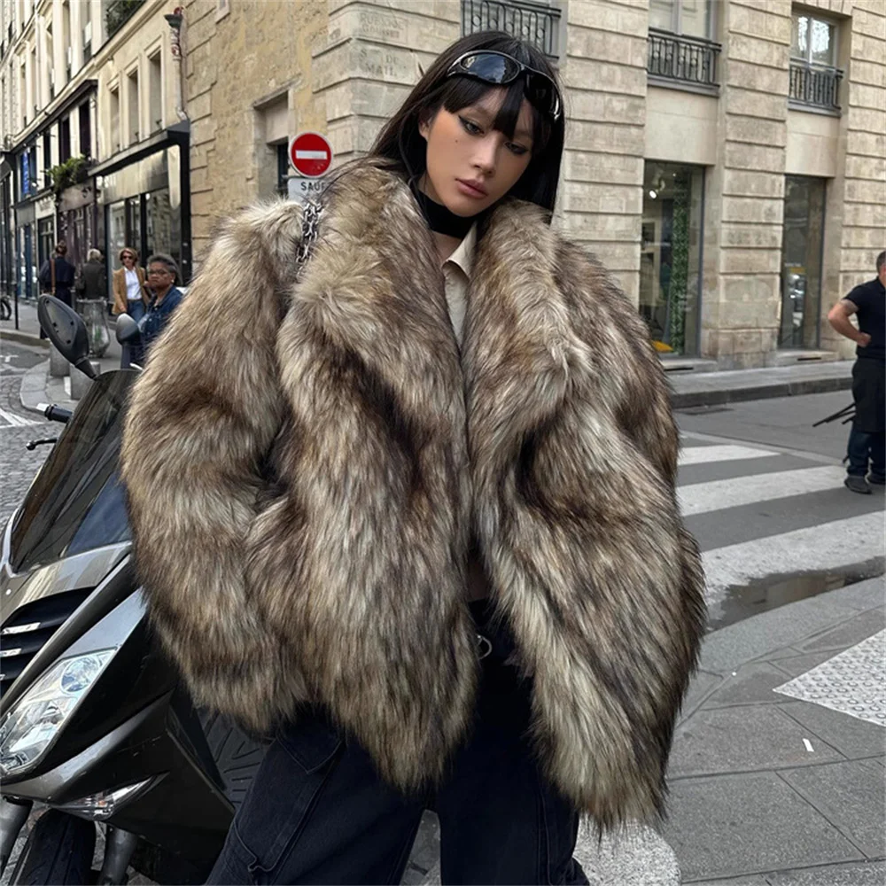 Female Jackets New Autumn Winter Warm Plush Women's Coat Streetwear Loose Lady Outerwear Feminina Oversized Jacket For Women