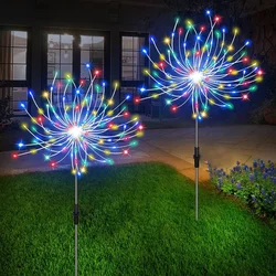 LED Outdoor Solar Fireworks Lights IP65 Waterproof Festival Decorative Lights For Courtyard, Lawn, Garden Outdoor Lighting