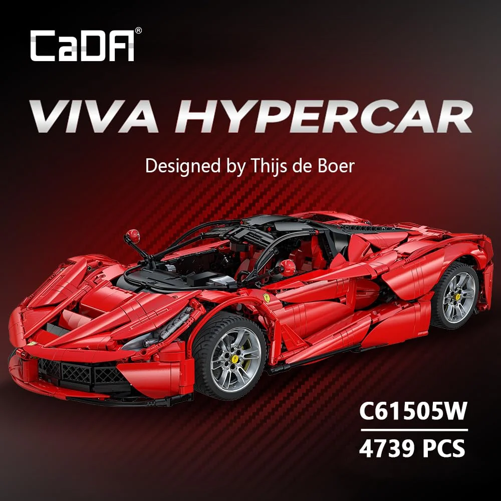 ตัวต่อรถแข่งไฮเปอร์คาร์ รุ่น Cada 4739 ชิ้น ของเล่นตัวต่อรถสปอร์ตสำหรับเด็ก ของขวัญสำหรับเด็ก