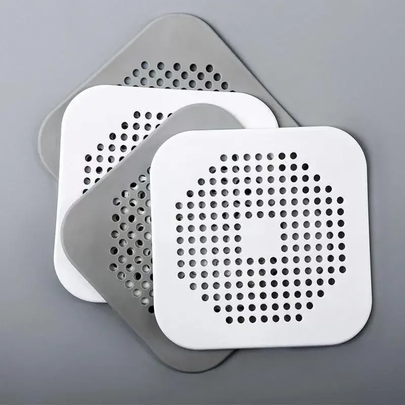 

Silicone Shower Drain Cover 4-Pack with Suction Cup, Hair Catcher for Bath & Kitchen, Easy Install