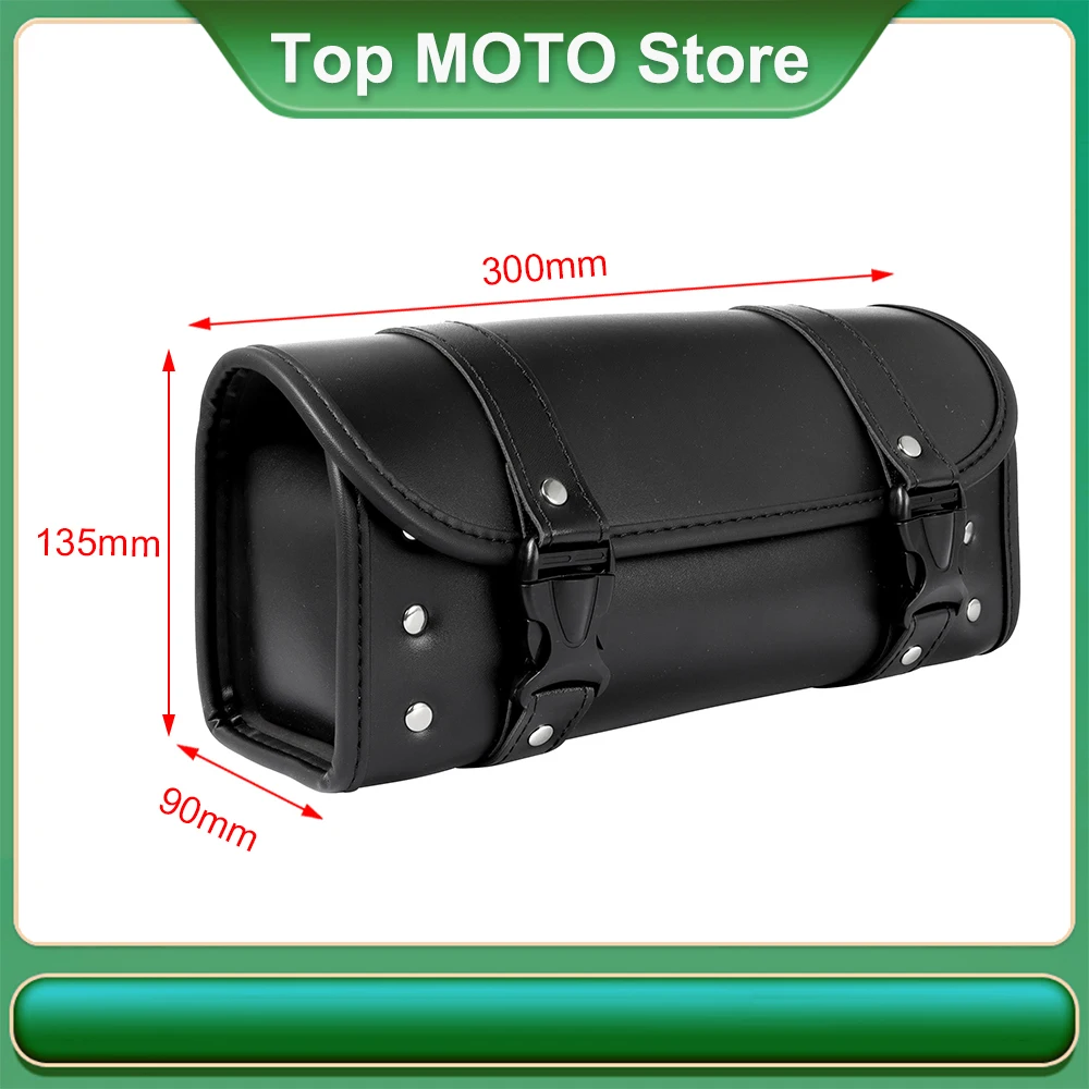 Motorcycle Fork Tool Bags Storage Leather Travel Pouch Front Luggage Bag For Harley Sportster XL Touring Softail Dyna Road King