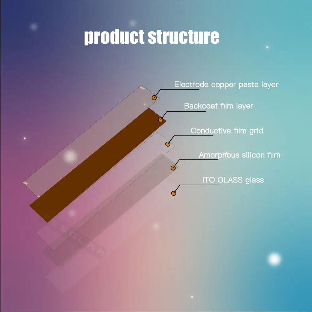 4.1V 25μA 220×20mm 11 Sections Indoor Dim Light Solar Panels Solar Cells Amorphous Solar Cells Thin film Solar Cells