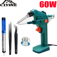 60W Electric Soldering Iron Gun 480-600°C With Base Internal Heating Soldering Iron Automatic Send Tin Gun Welding Repair Tool