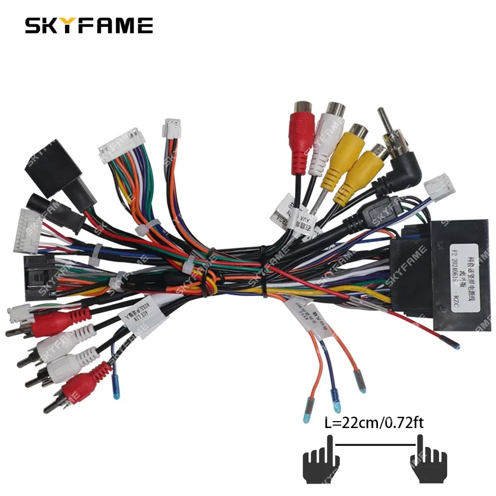Picture 6: SKYFAME Car 16pin Wiring Harness Adapter Canbus Box Decoder 9.7 Inch Tesla Android Radio Power Cable For Chevrolet Cruze