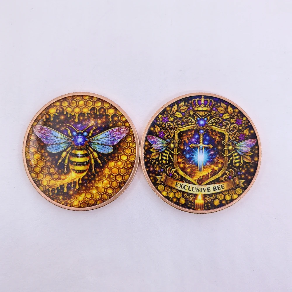 Non-magnetic Honey Bee 1oz .999 Pure Copper Challenge Coin Bee Copper Commemorative Coin Unique Collectible Decor Gift