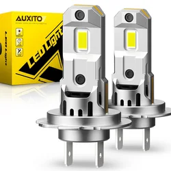 AUXITO 2Pcs 60W H7 LED Lights High Power 1:1 Mini Size Car Lights Auto Head Lamp Wireless H7 Turbo Led 12V 6500K Car LED Bulb