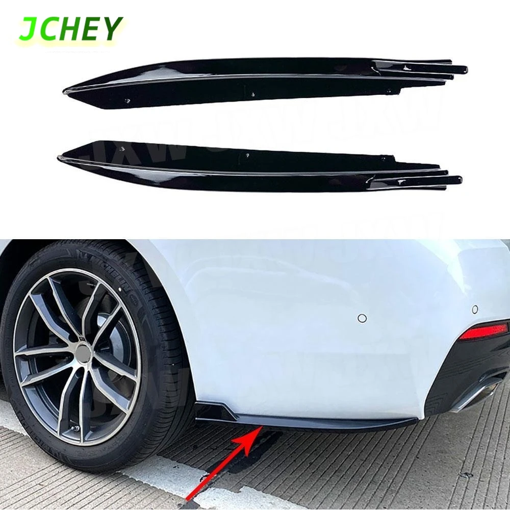 

JCHEY ABS Rear Bumper Splitters Flaps Spoiler for BMW 5 Series G30 M-Tech 525i 530i 540i 2017+ Rear Canard Flaps Apron Parts
