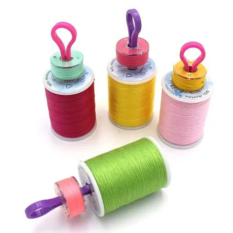 10/30/50pcs Mixed Color Plastic Bobbin Clips Clamp Thread Spools Clips Sewing Accessories