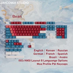 Moa rote bohne pbt material keycaps farbstoff-unter prozess 7u split sapce keys iso ansi abnt2 layout deutsch koreanisch arabisch spanisch französisch