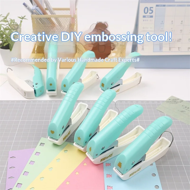 Fancy Portable Hole Punch Paper Cutter Creative DIY Journal Material Collage Student Supplies Stationery