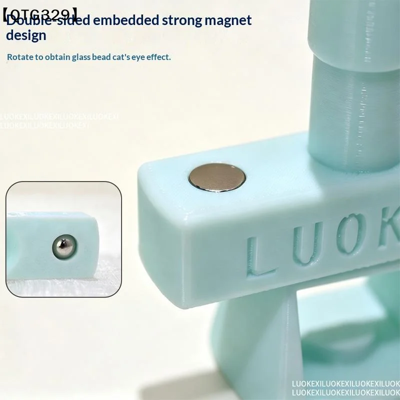 【QTG329】Automatic Glass Bead Cat's Eye Gyroscope Cat's Eye Glass Bead Nail Art Tool Rotatable Magnet Nail Supplies[T]【WQ】