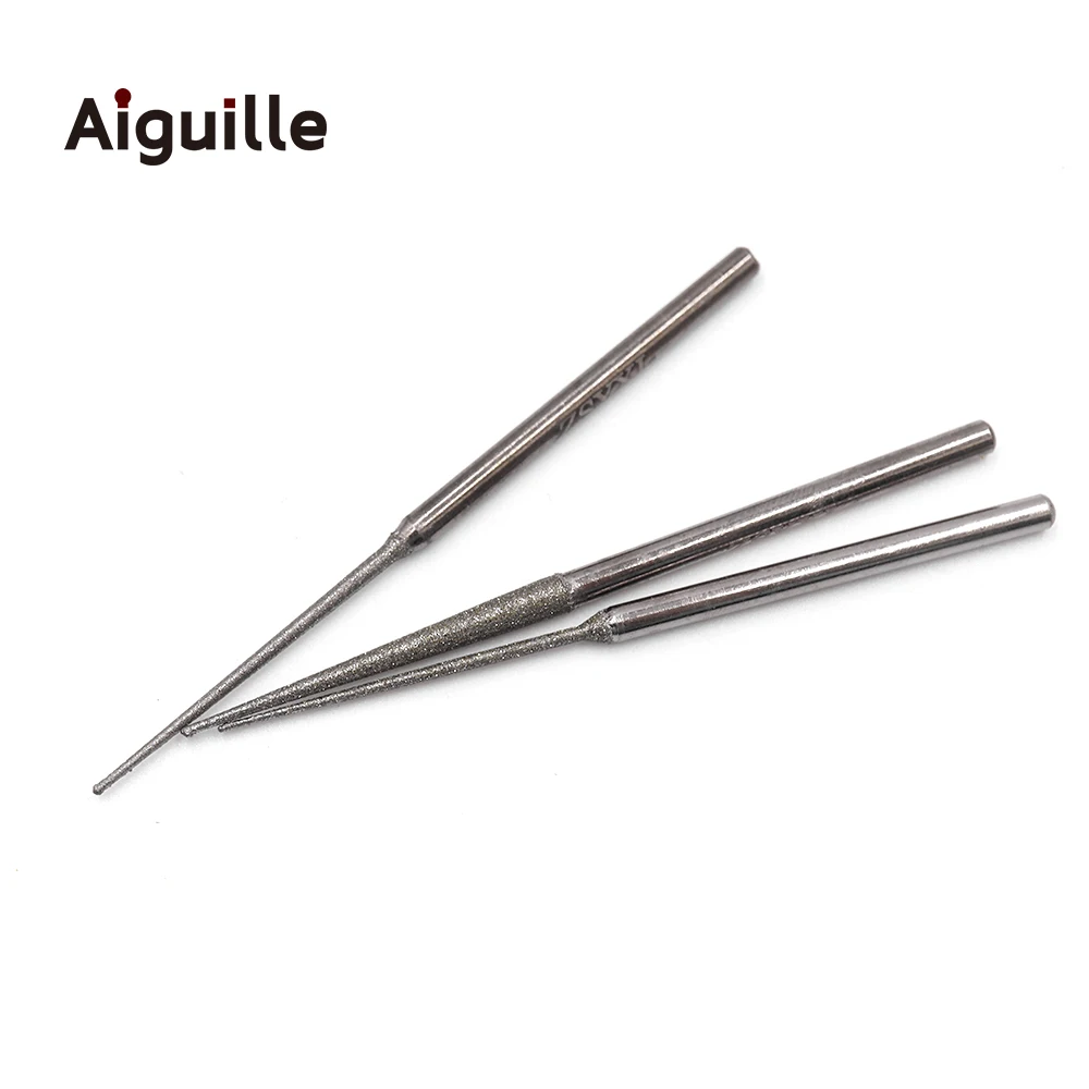 High quality 5pcs 150# Ultra-long diamond drilling bits 3x70mmx30mm diamond drilling Point grinding bits polishing bit