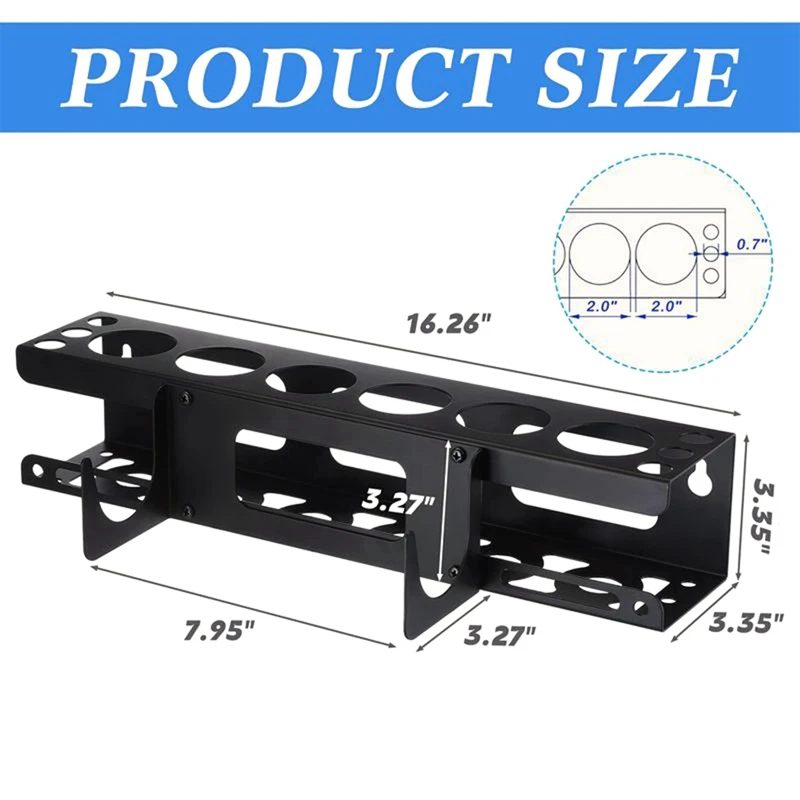 ABVJ-Caulking Tube Rack Grease Tube RackติดผนังSealant Organizerหลอดเก็บกาวเครื่องมือOrganizerถือ 6 หลอด