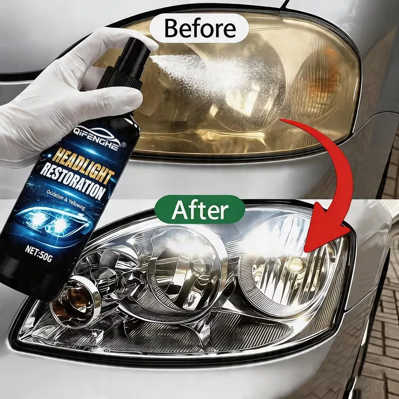 100g Headlight Renewal Spray by QIFENGHE - For Cloudy & Yellowed Lenses
