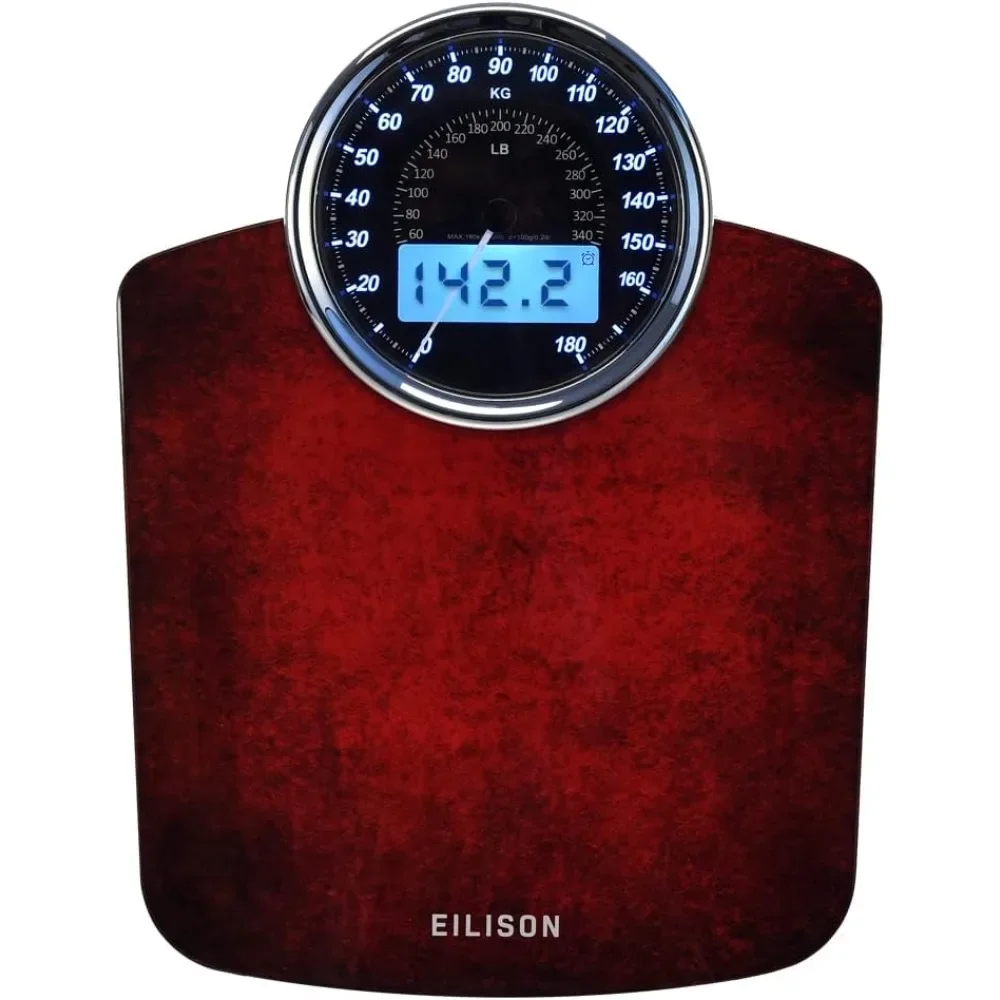 

Highly Advance 2-in-1 Digital & Analog Weighing Scale for Body Weight-400lbs, 4 High Precison GX Sensor Accurate,
