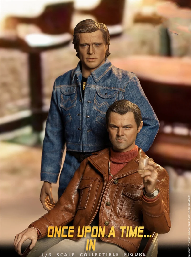 

1/6 Scale Action Figure Doll Brad Pitt and Leonardo DiCaprio Double Set 12" Super Flexible Soldier Collectible Figures Model Toy