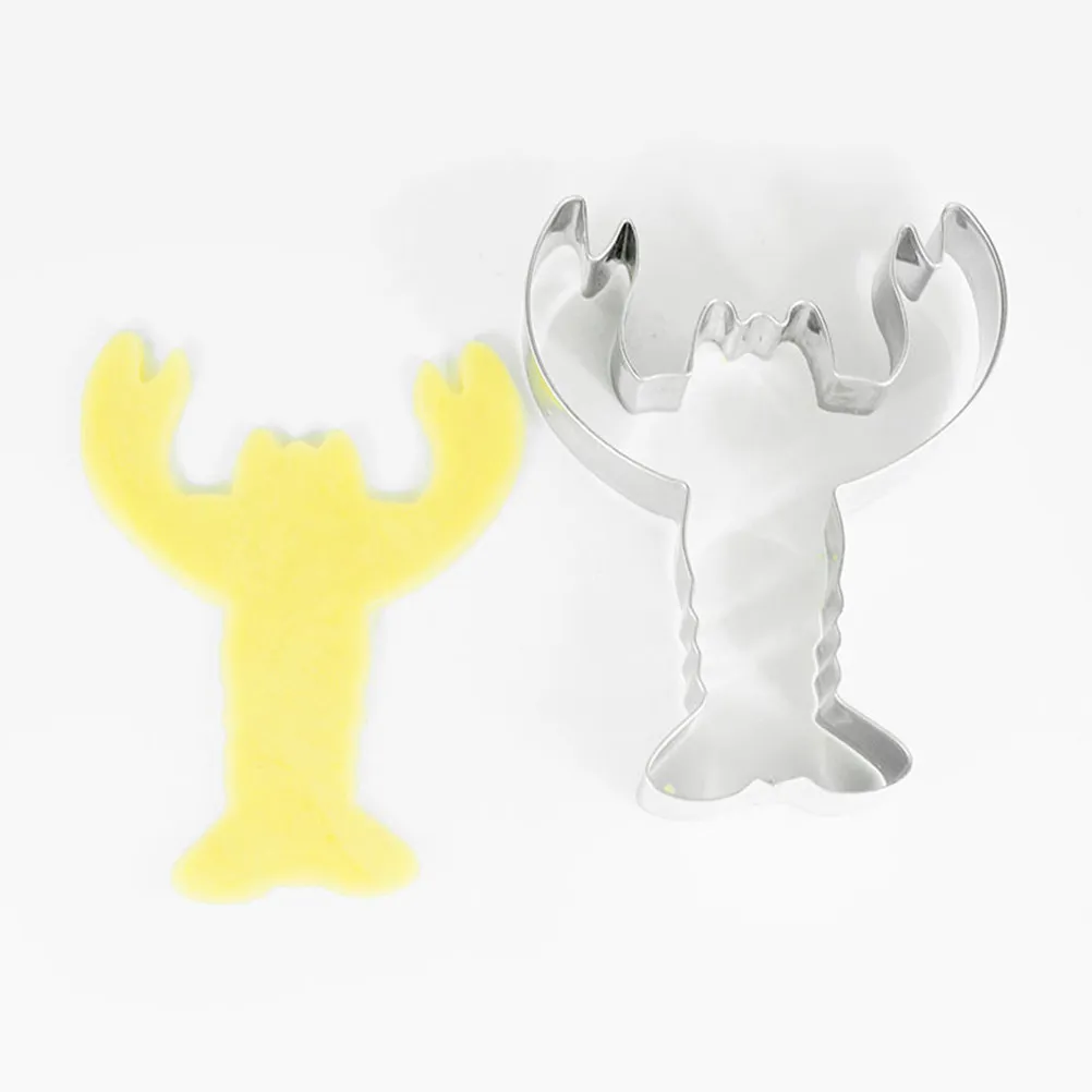 4pcs Lobster Shape Cookie Cutters Molds Stainless Steel Fruit Cutters Baking Molds Baking For Kitchen Bakery Silver Sharp Design