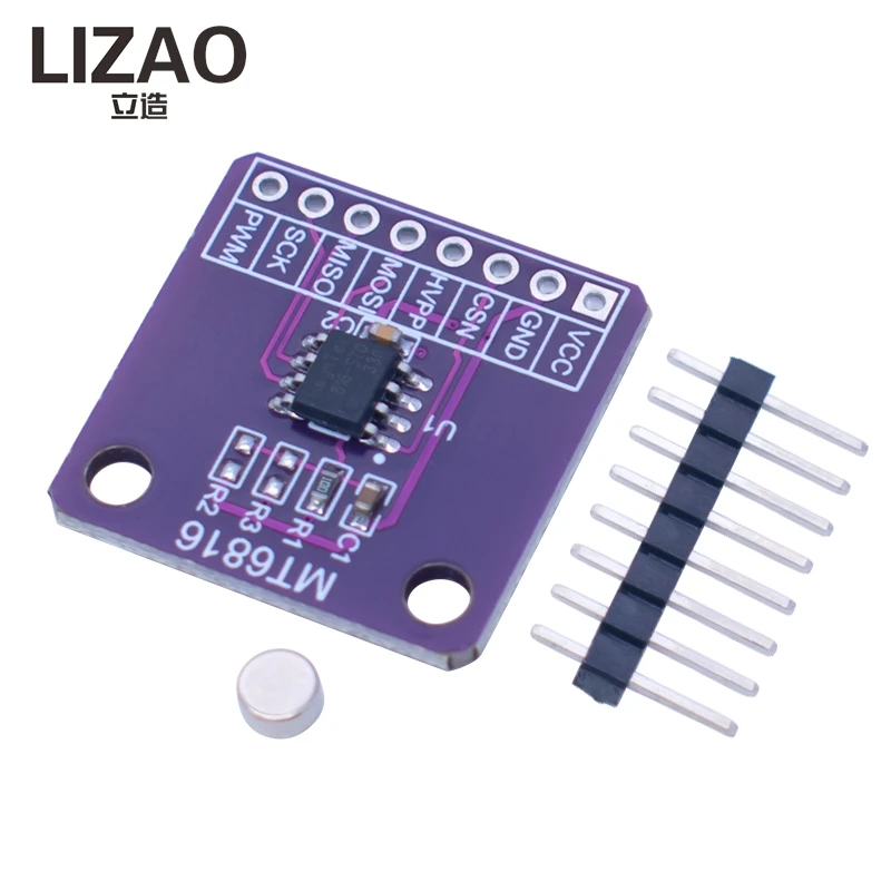 MT6816 High-speed High-precision Magnetic Encoder Module Induction Angle Measurement Sensor With SPI/PWM Interface