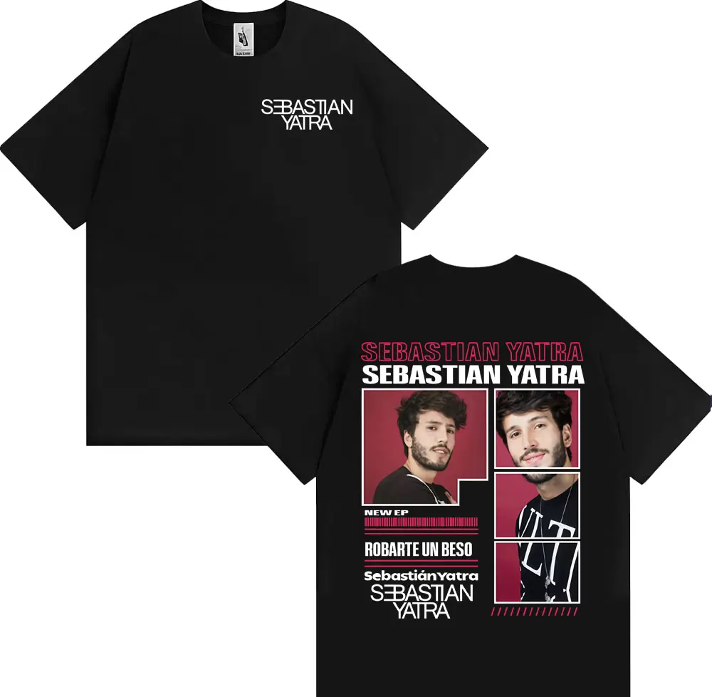 Singer Sebastian Yatra Album 2025 Tour Merch Tee Shirt Men Women Fashion Hip Hop Pop Music T-shirt Summer Tops Oversized T Shirt