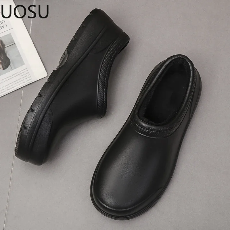 Winter Slipper for Men Eva Slippers Round Toe High-elastic Trendy All-match Explosive Style UOSU Men's Slippers Young New Shoes