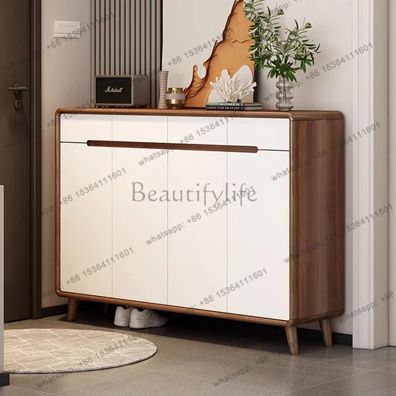 Designer Vertical Shoe Cabinet Organizer Storage Living Room Display Wooden Shoe Shelf Slippers Archivadores Home Furniture