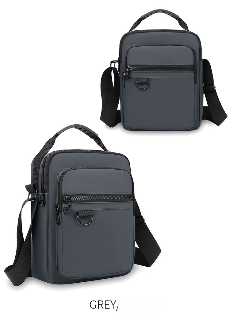 Herren-Umhängetasche, wasserdichte und strapazierfähige Geldbörse, modische Rucksacktasche mit mehreren Reißverschlüssen, Business-Reisetasche. – Detail 20