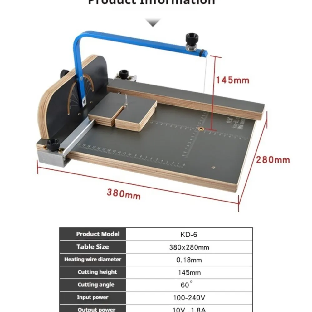 

KD-6 Электрический нагревательный провод для резки, пенопласт, жемчуг, хлопок, бытовой станок для резки тепла, электрический инструмент для резки нагревательной проволоки