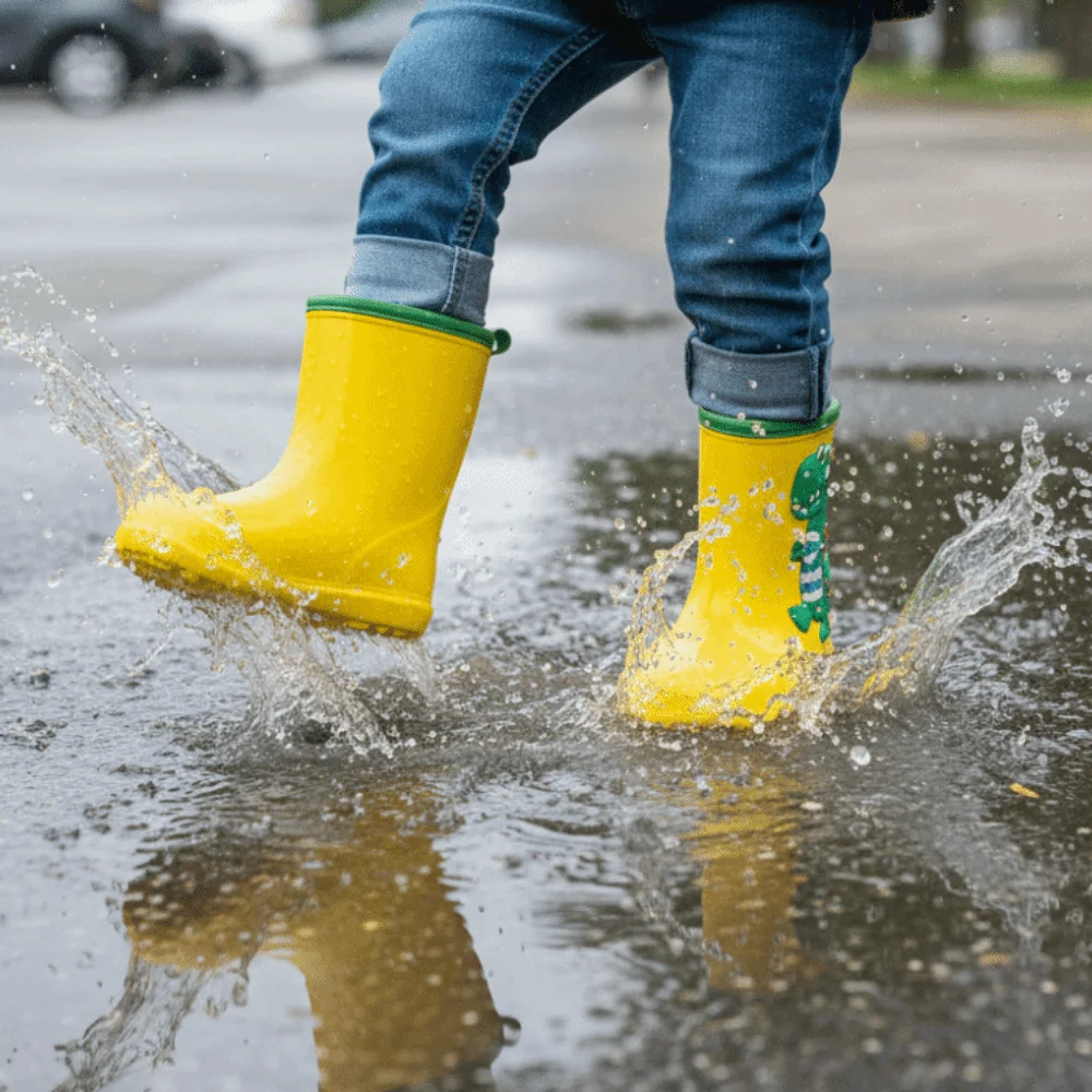 Footwear Cartoon Pattern Children Rain Boots EVA Non-Slip Waterproof Shoes Soft Comfortable Rain Shoes Outdoor Use