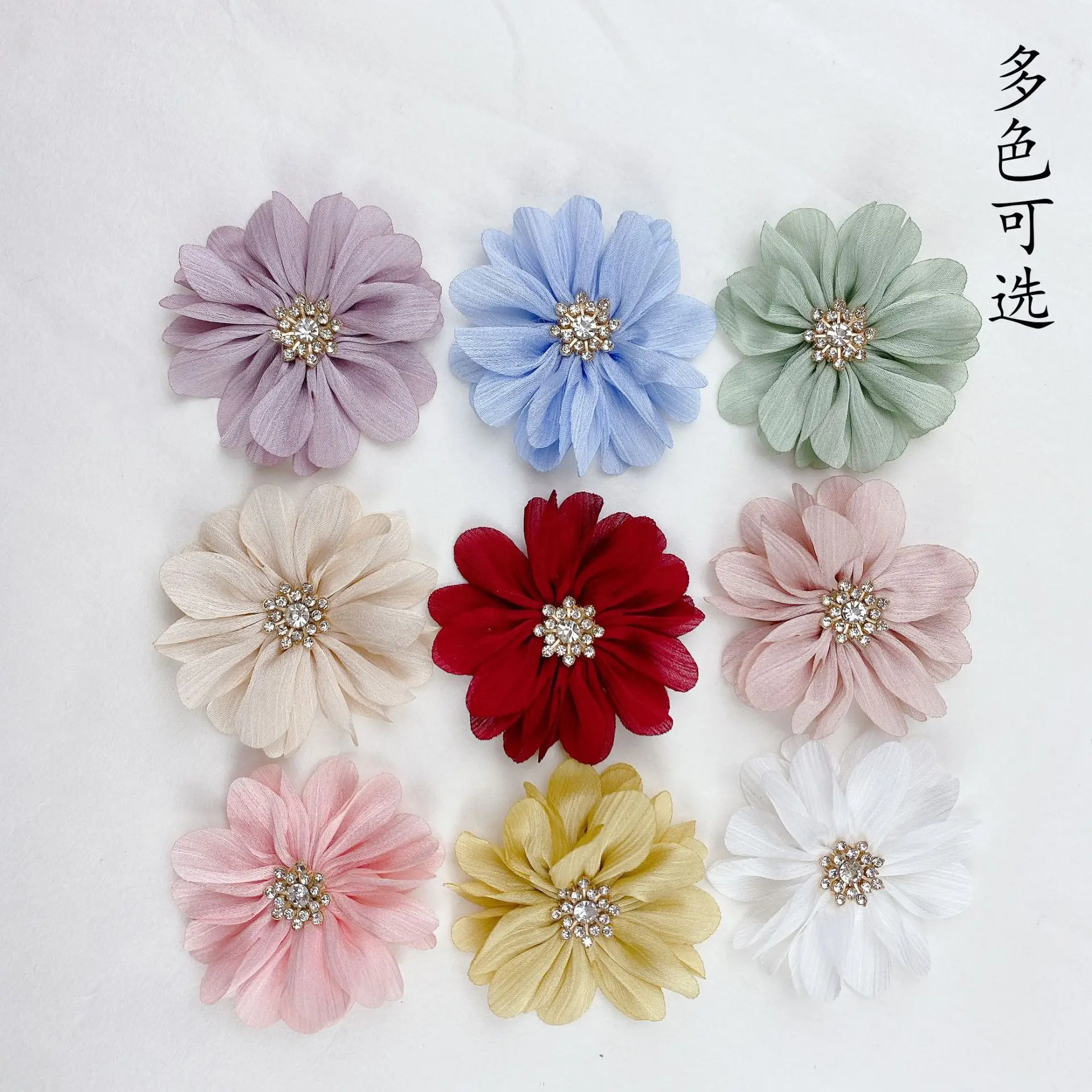 10PCS Fabric Three-Dimensional Flowers Shoes Flowers Corsage Clothing Decoration Small Flowers Hat DIY Vintage Rose Hair Accesso