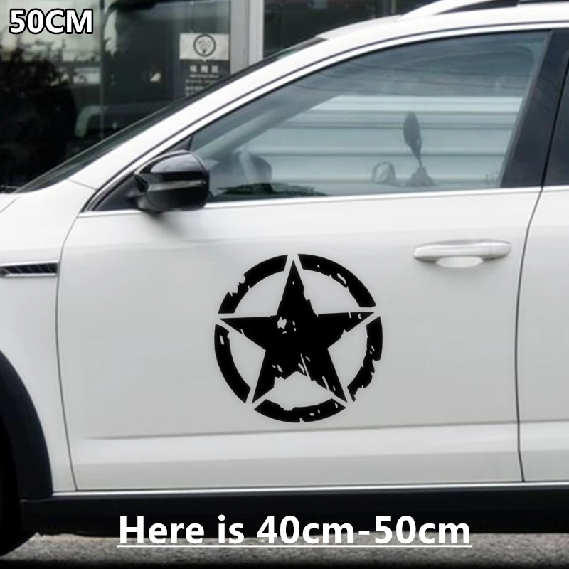Broken Five-Pointed Stars Car Stickers War Damaged Reflective Decals For Motorcycle Helmets Fuel Tank Cap Trunk Bumper