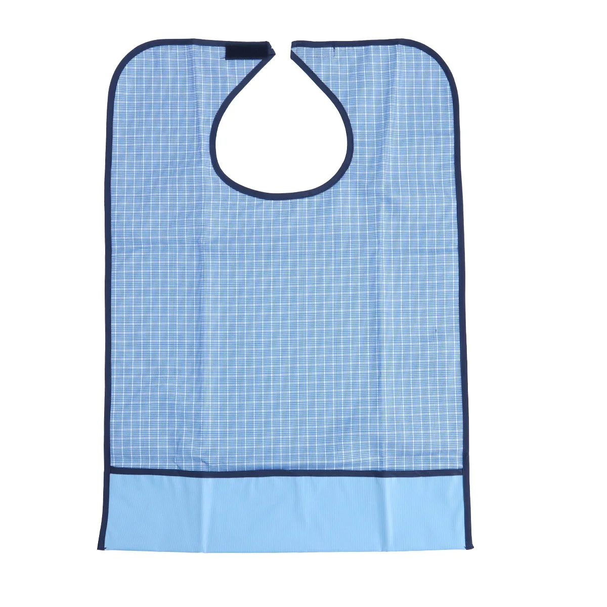 

Adult Waterproof Bib Double Layer Machine Washable Plaid Mealtime Clothing Protector For Elderly Health Care Personal Care