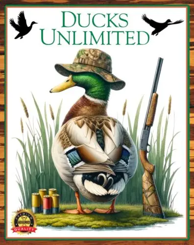 Ducks Unlimited - Mallard Duck - Rare - Metal Sign