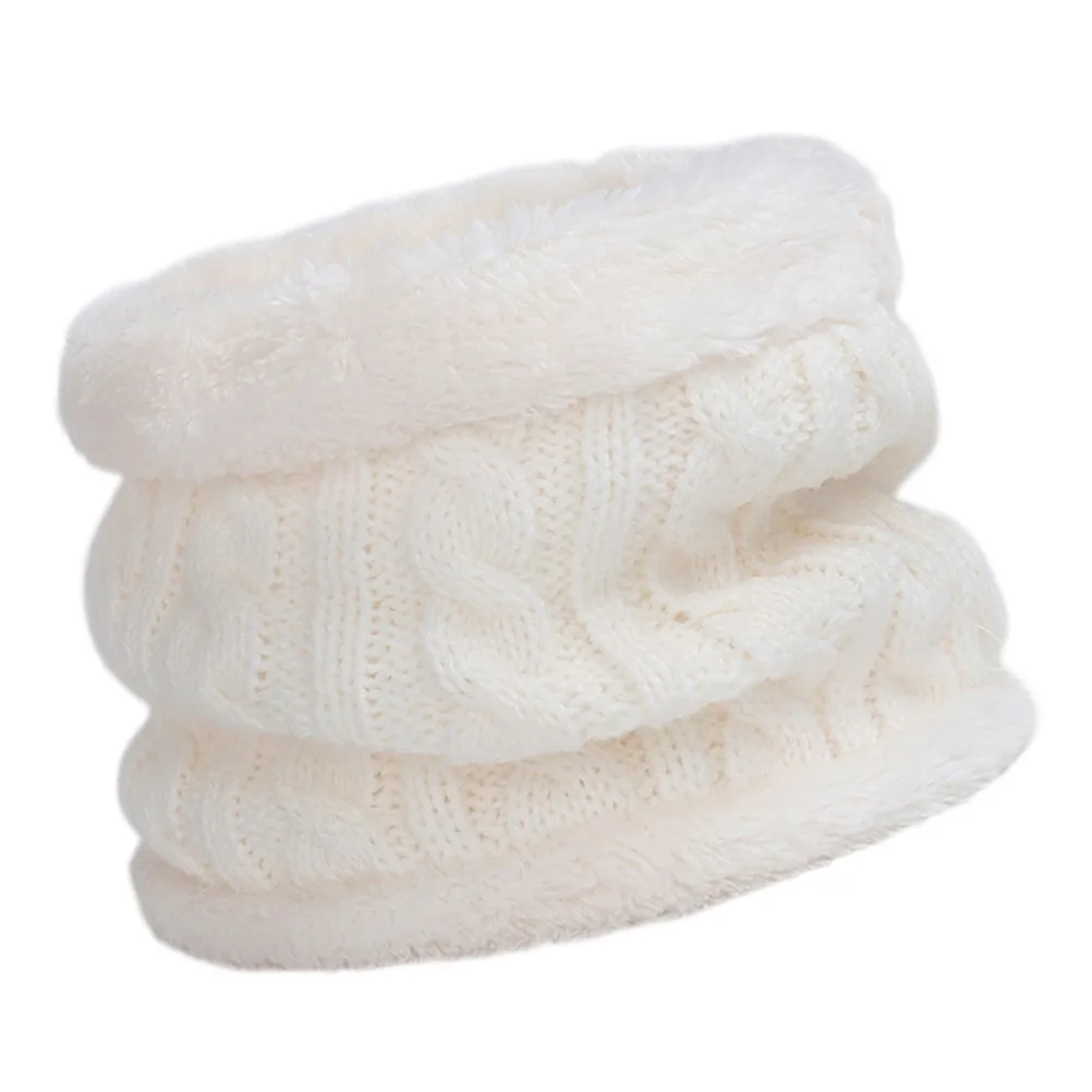 

Winter Kids Scarf Fleece Cotton Cartoon Chunky Knit Warm Child Scarves Soft Smooth All-match Overcoat Sweater Style