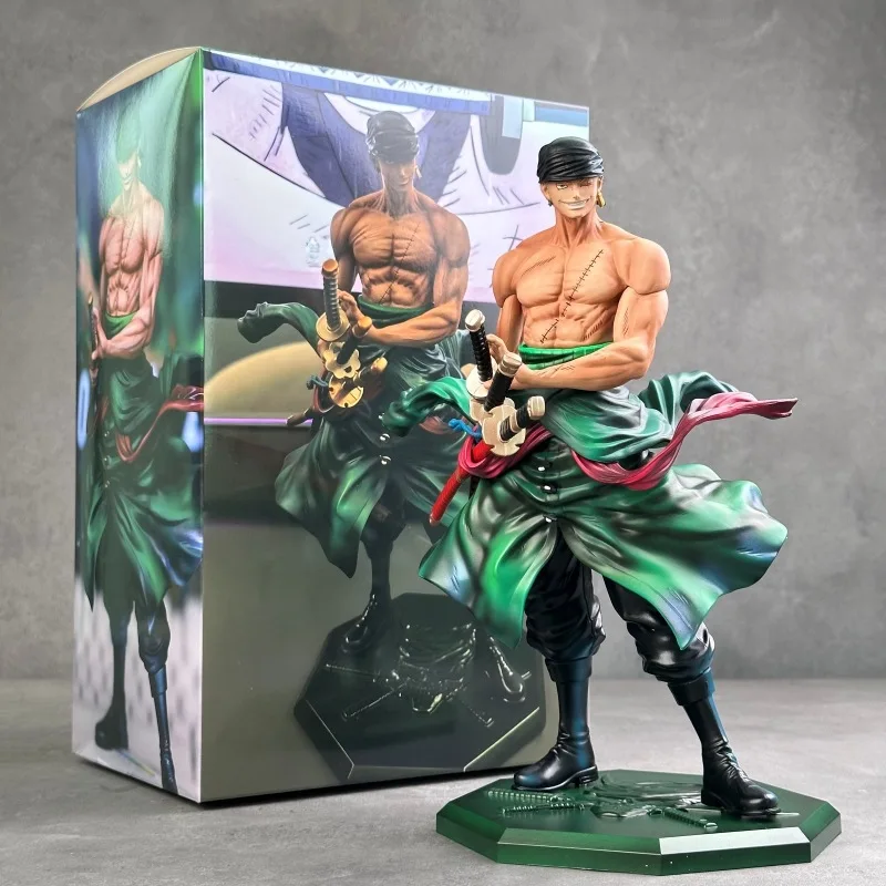 

В наличии One Piece 28 см аниме-фигурка Ророноа Зоро с тремя лезвиями Sa-maximum Манга аниме статуя экшн-фигурка коллекция модель игрушки