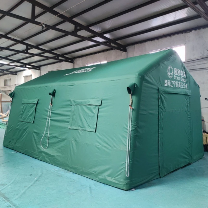 

Большая надувная палатка для улицы, силовая сетка, аварийная пожарно-спасательная палатка для оказания помощи при стихийных бедствиях, зеленая палатка