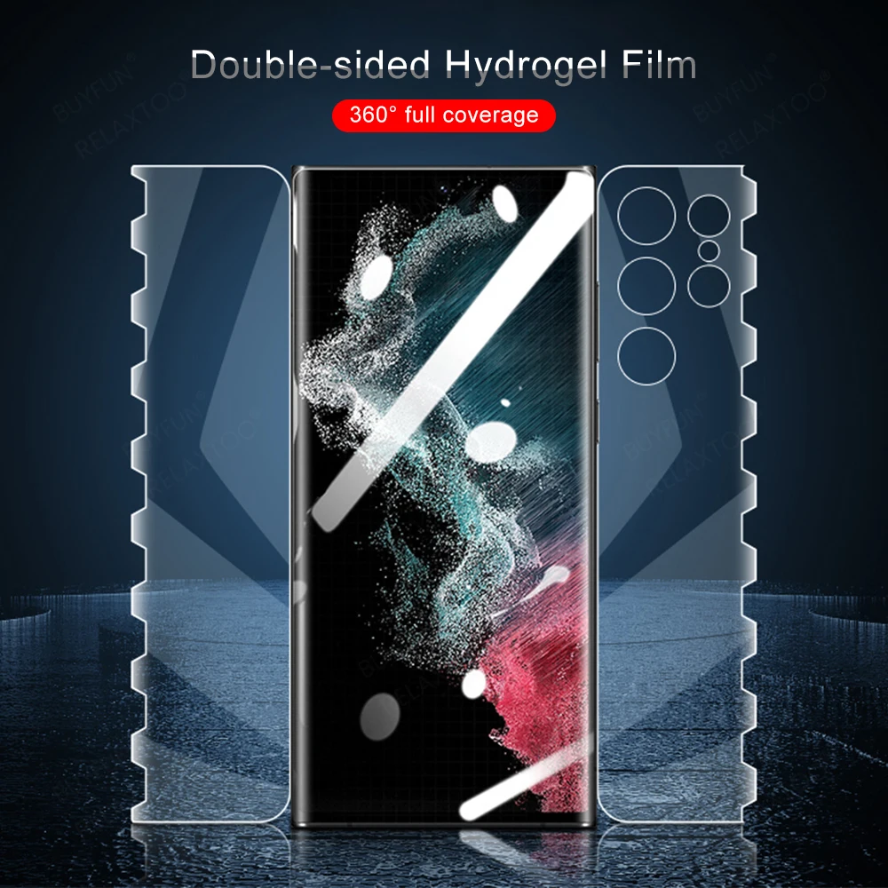 360° Full Body Hydrogel Film For Samsung Galaxy S22 Ultra 5G Front Back Protective Film For Samsung S22Ultra S22 Plus Not Glass