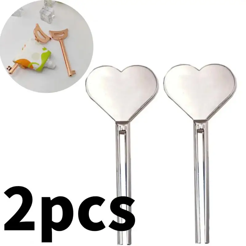 2pcs Metal Manual Toothpaste Squeezer Dispenser Practical Hand Cream Facial Cleanser Tube Squeezer Metal Bathroom Accessories