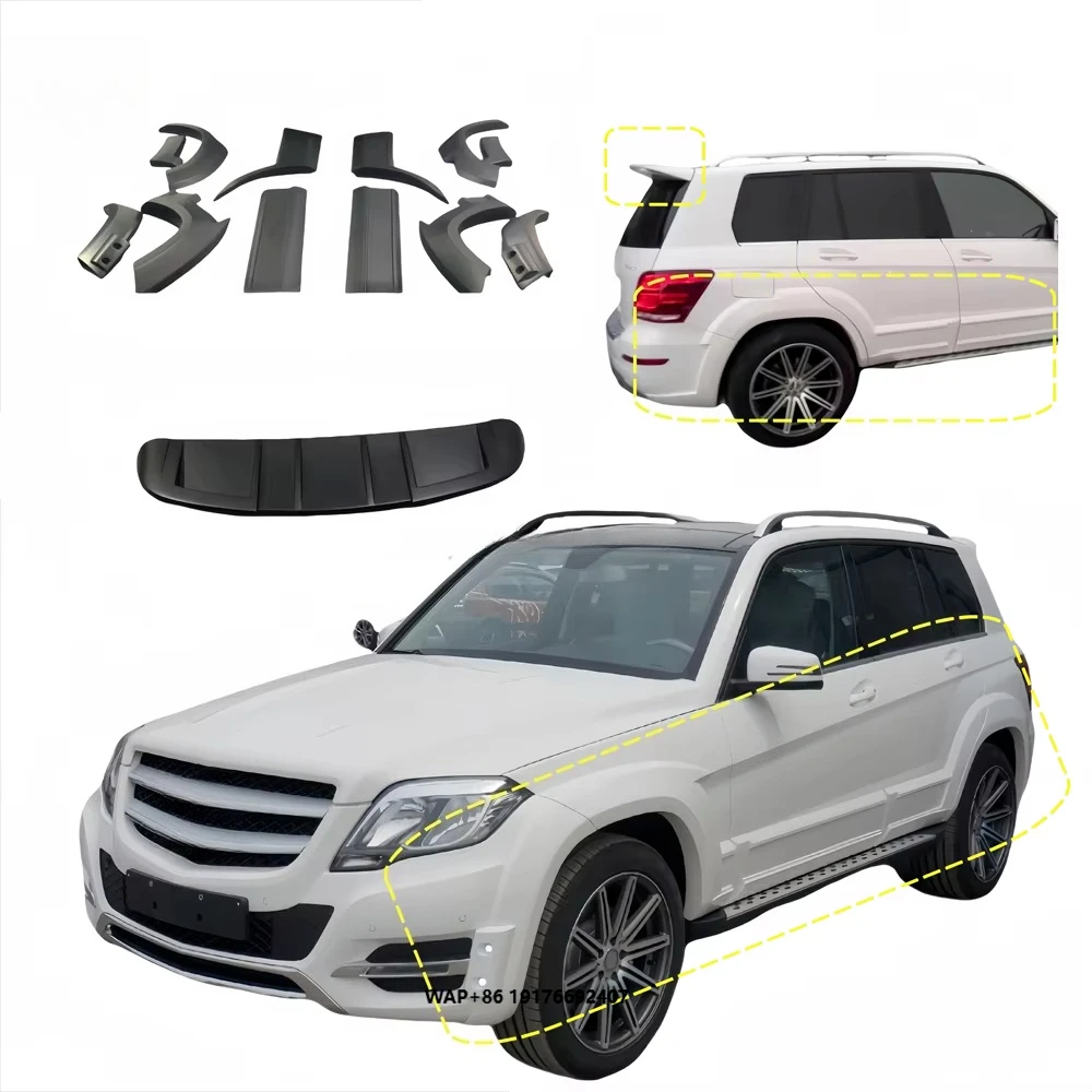 2013-2016 for GLK 250 350 X204upgrade With Wide-body Fender Body Kit Side Diffuser Pack Corner Rear Spoiler Bumper