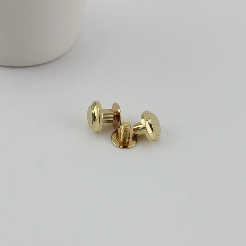 50-200pcs 5 colors 9mm copper metal base rivets round stud hardware for bags shoes purse decorative metal rivet