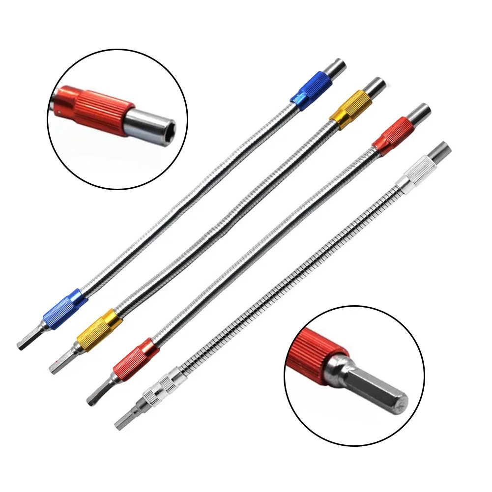 Hexagonal Shank Flexible Drill Bit Extension Flex Shaft Metal For Electric Screwdriver Adapter Holder Connection Extension Rod