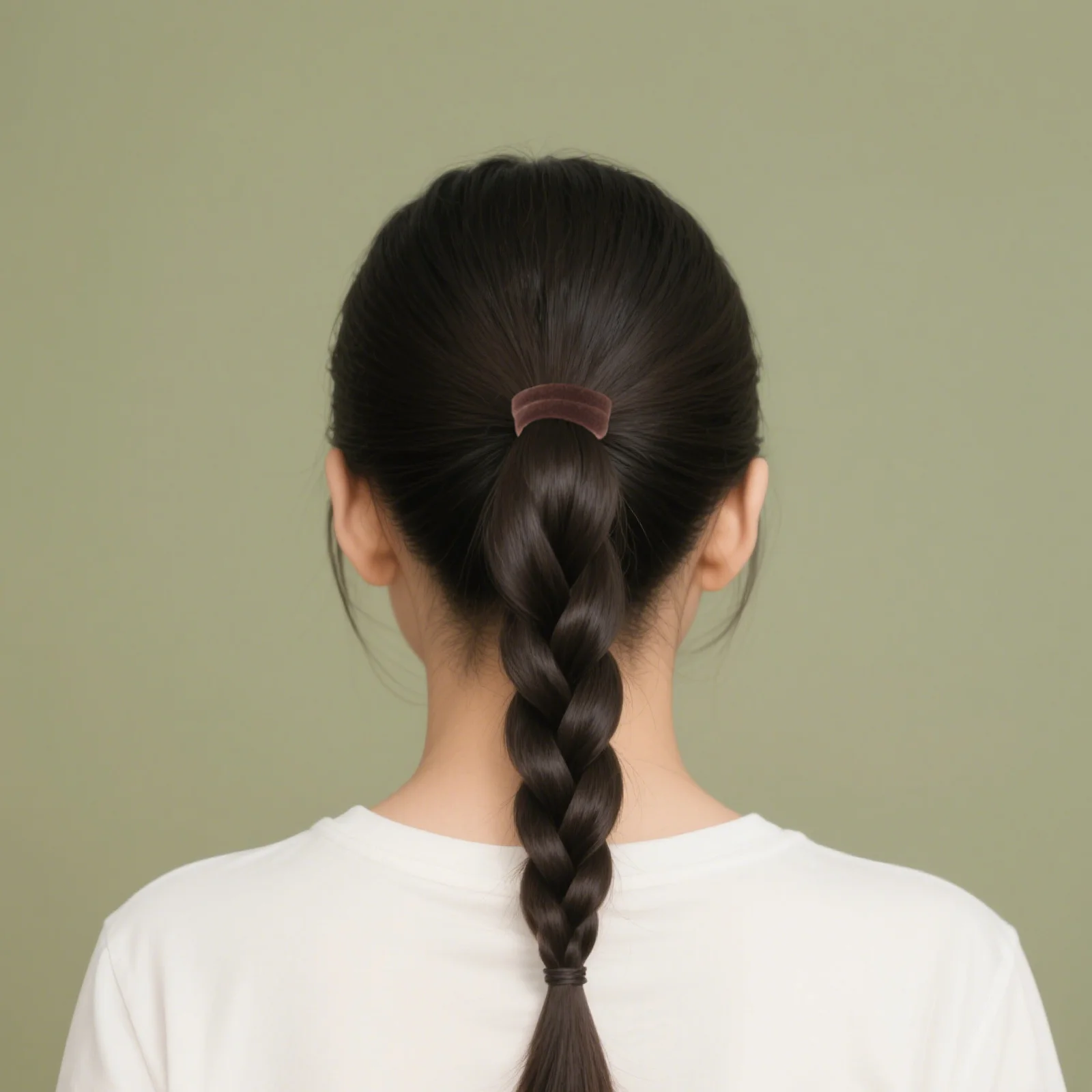 

100Pcs Stretchy Elastic Hair Ties Seamless Soft Hair Bands Deep Coffee Color Ponytail Holders for Women Girls Towel Headband