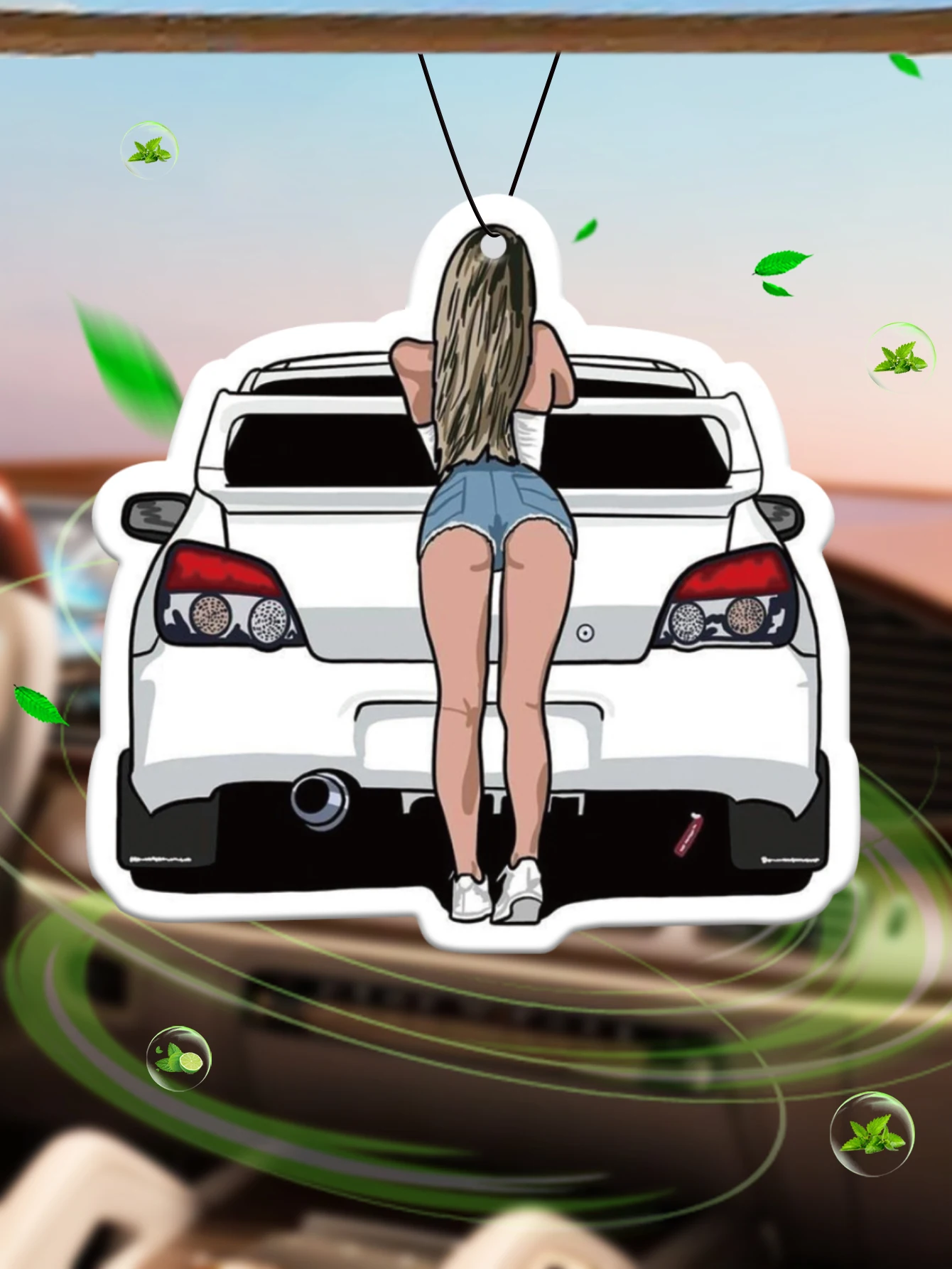 Perfume para Carro com Design de Menina Anime Hilton (Aroma de Hotel) Unissex e Desodorizador de Ar Não Tóxico |     Óleos Essenciais Naturais e Tabletes Aromáticos (Noroili/Grapefruit/Cedar) |     Tipo Suspenso e de Dupla Função com Clipe de Ventilação |     Fragrância de Longa Duração por 60-90 Dias |     Desodoriza e Purifica o Ar |     Adequado para Uso em Carros, Casas, Guarda-Roupas e Banheiros. |     Design de Animação em Desenho Animado |     Mesma fragrância que a vendida na loja |     Criatividade