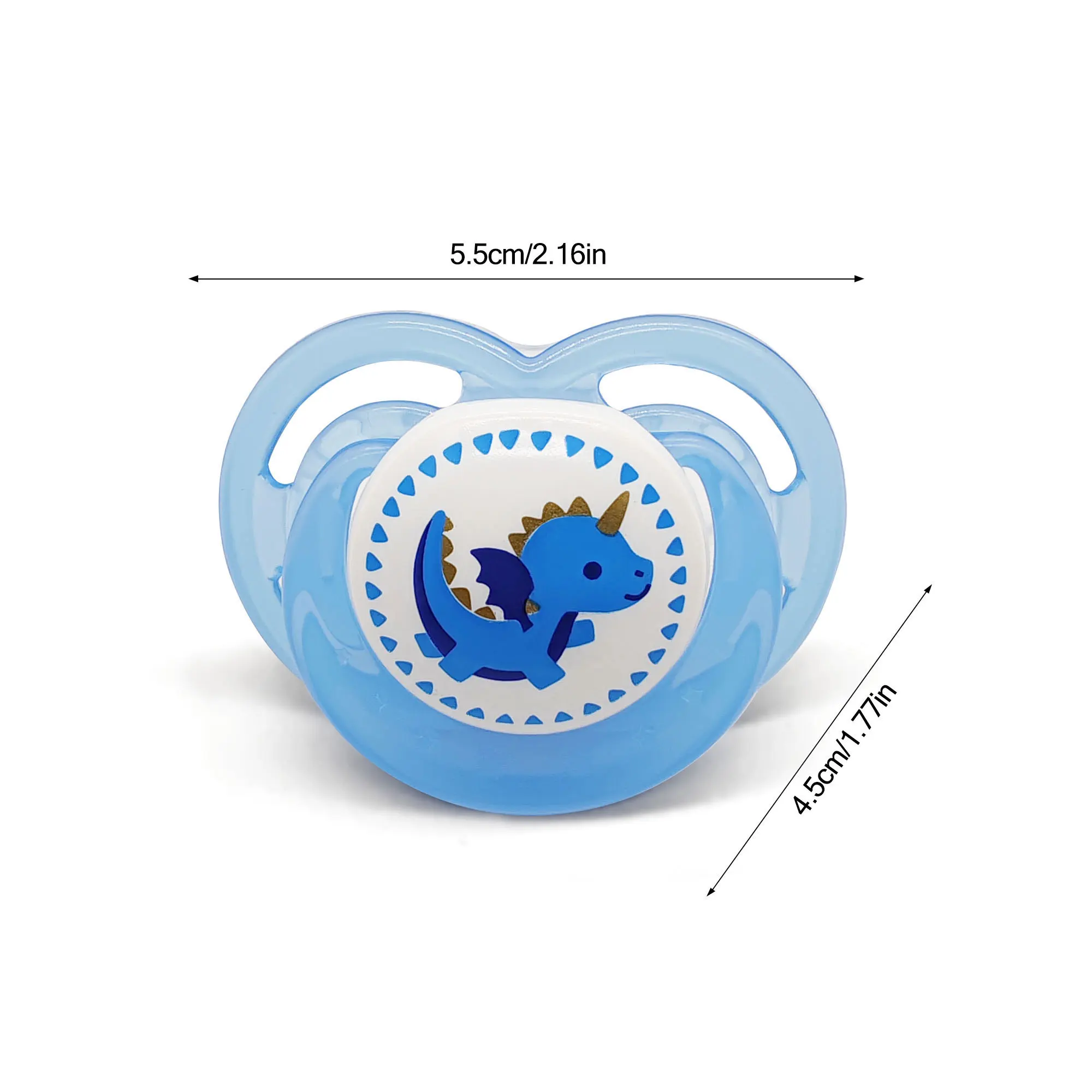 0-3-year-old cute cartoon printed pacifier with dust cover, soft silicone, bringing a mother like sense of security to babies