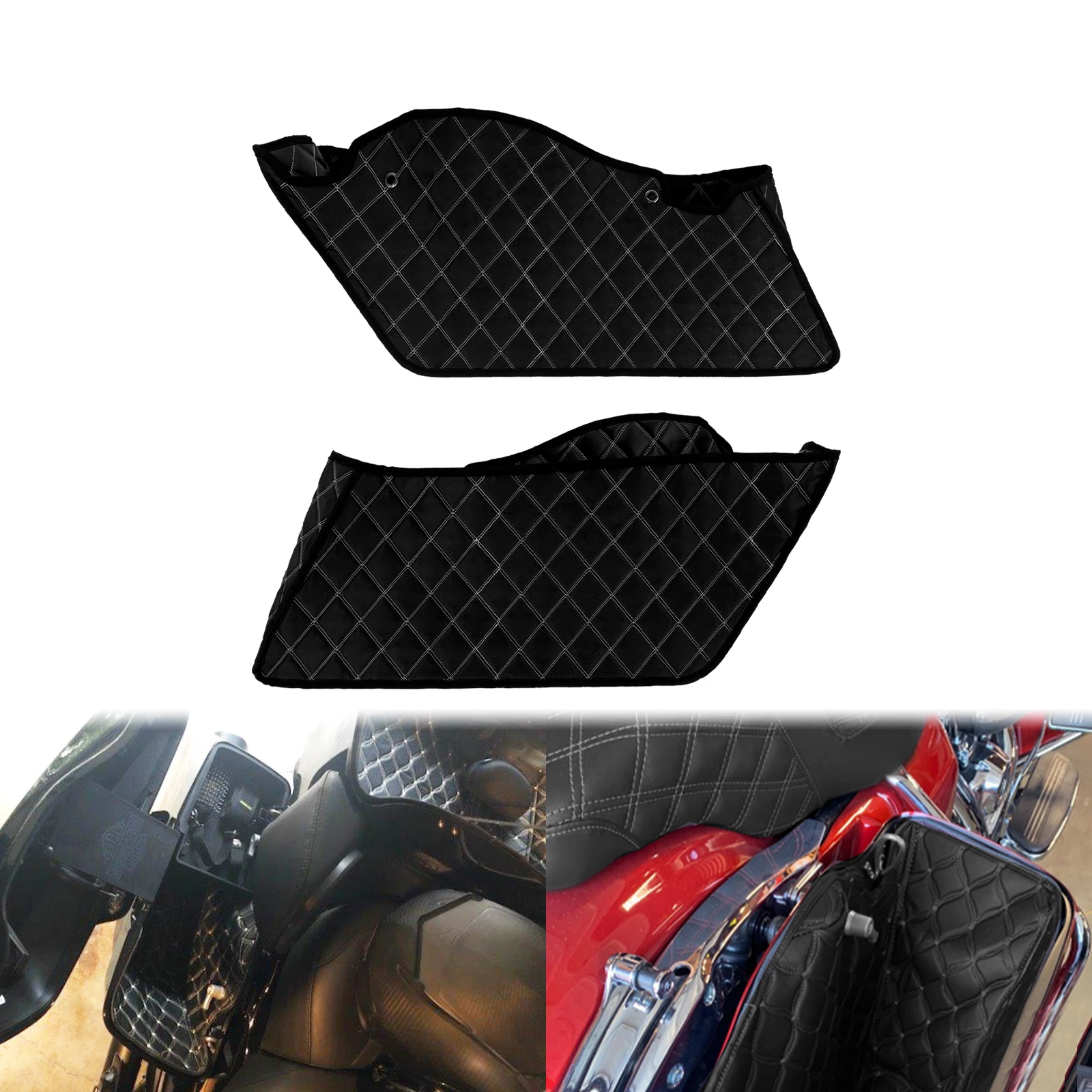 Motorcycle Saddlebag Insert Carpet Liner Waterproof Thread Extended Bags For Harley Touring Street Electra Glide FLHR 2014-2022